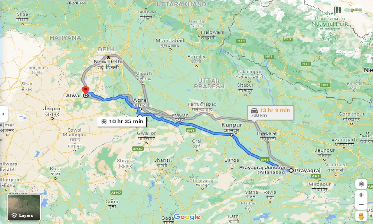 allahabad-to-alwar-taxi