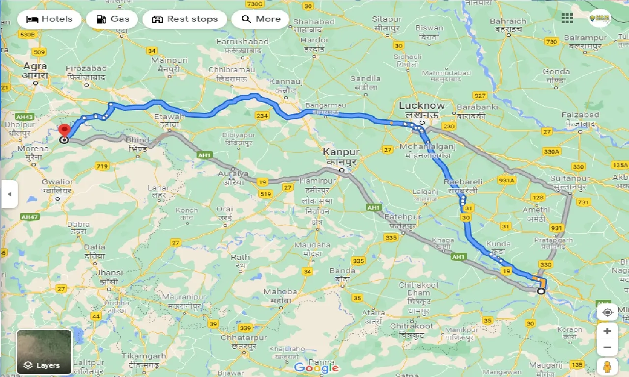 allahabad-to-ambah-one-way