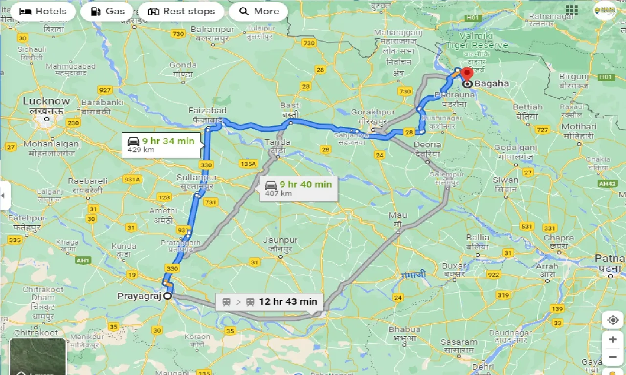 allahabad-to-bagaha-taxi
