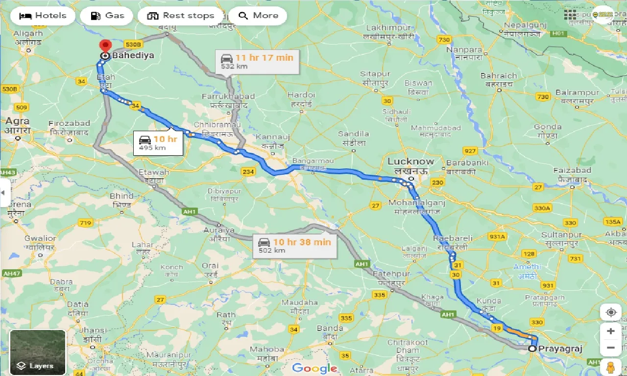 allahabad-to-bahediya-one-way