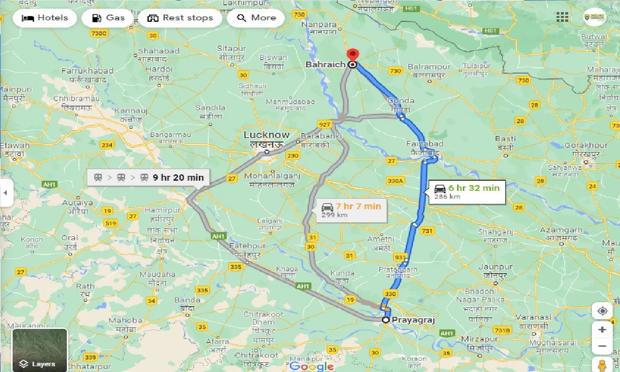 allahabad-to-bahraich-taxi