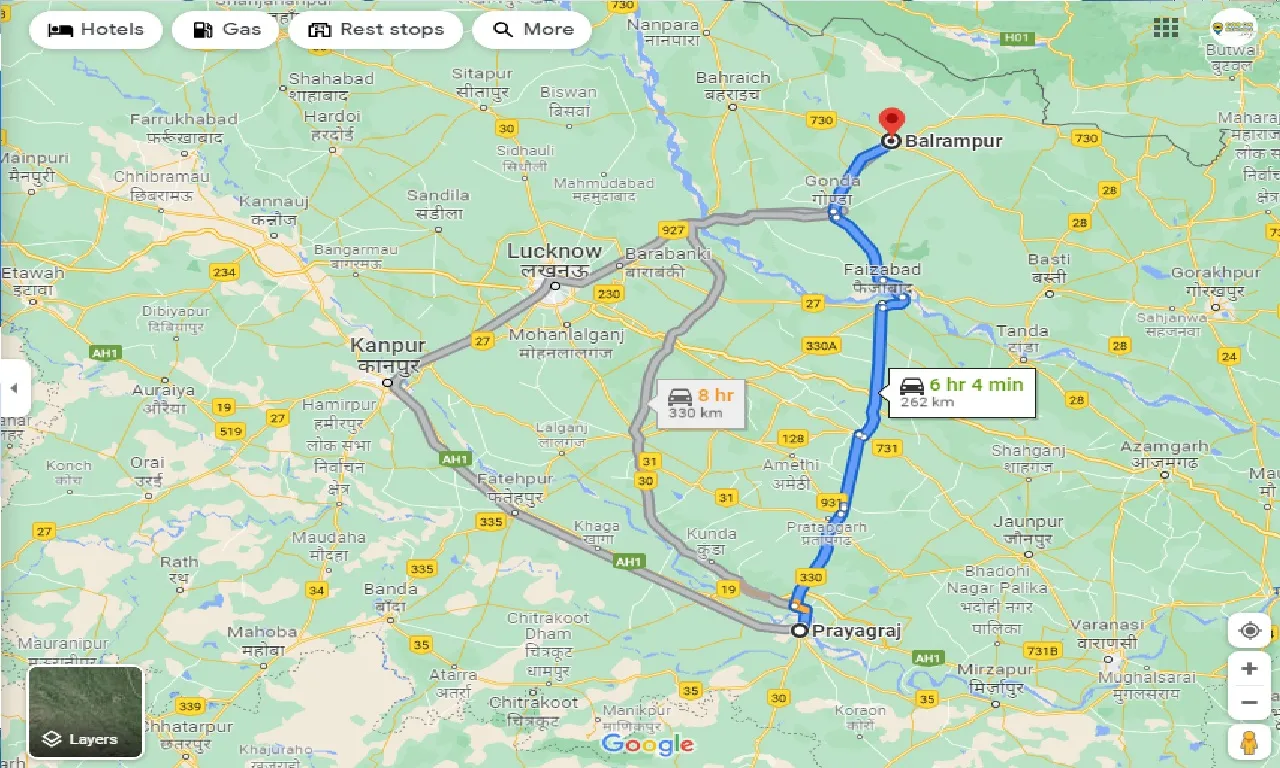 allahabad-to-balrampur-taxi