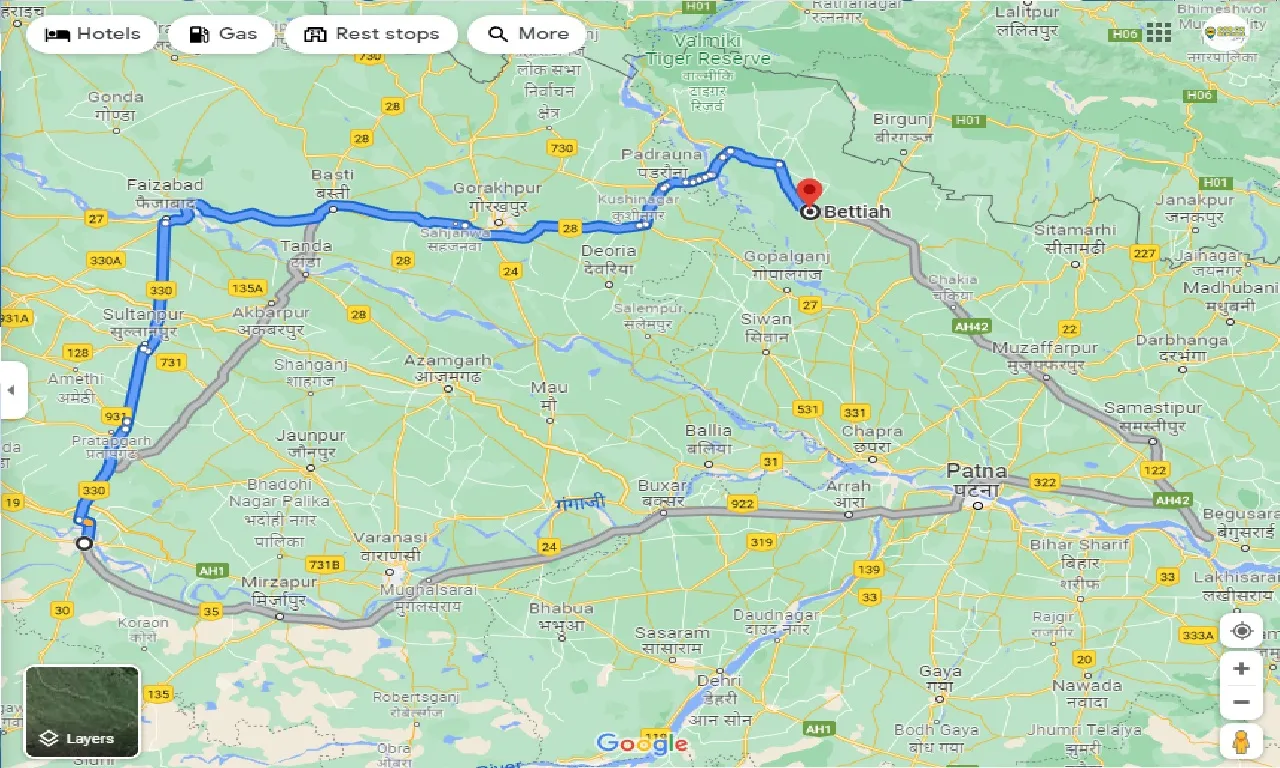 allahabad-to-bettiah-taxi