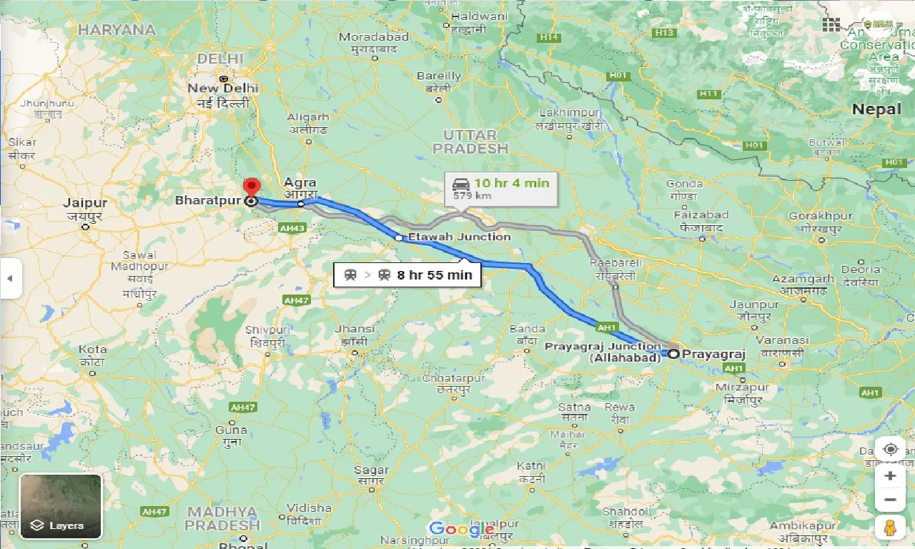 allahabad-to-bharatpur-one-way