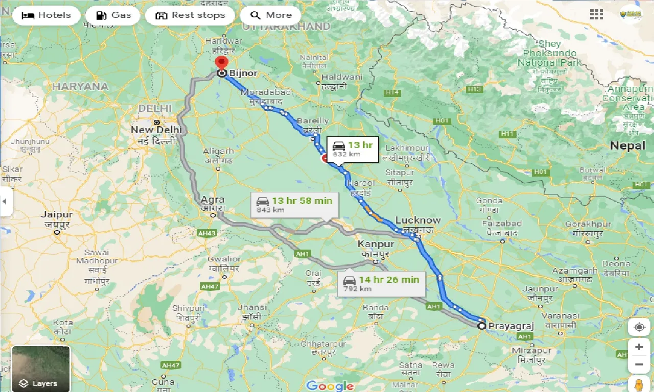 allahabad-to-bijnor-one-way