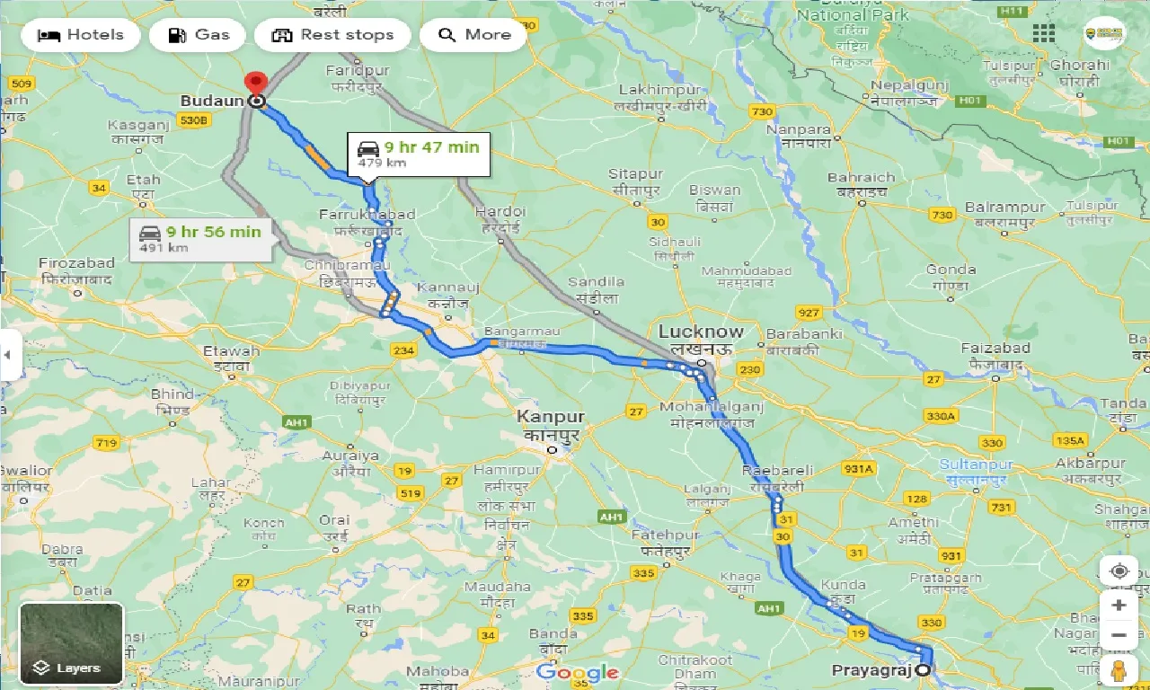 allahabad-to-budaun-one-way