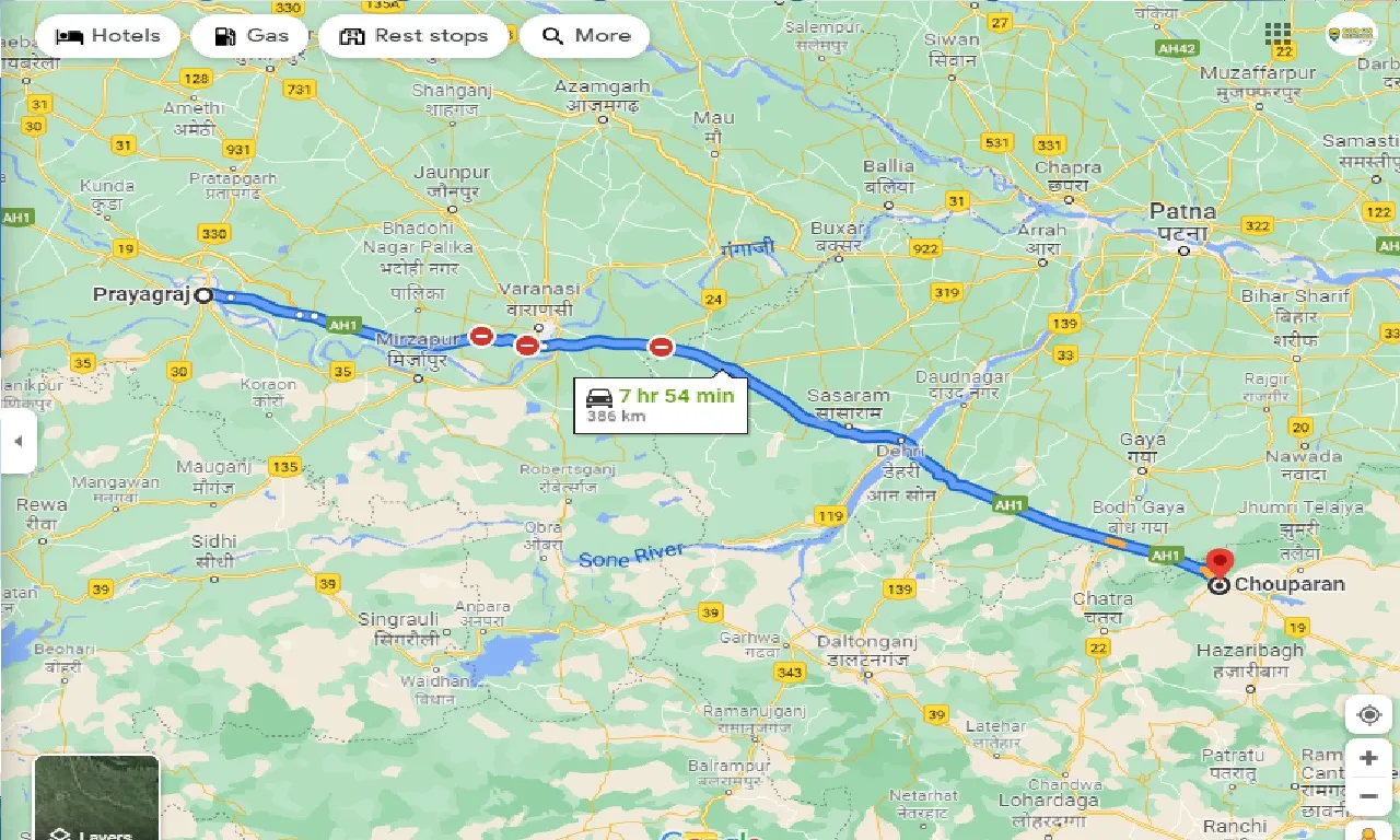 allahabad-to-chouparan-taxi