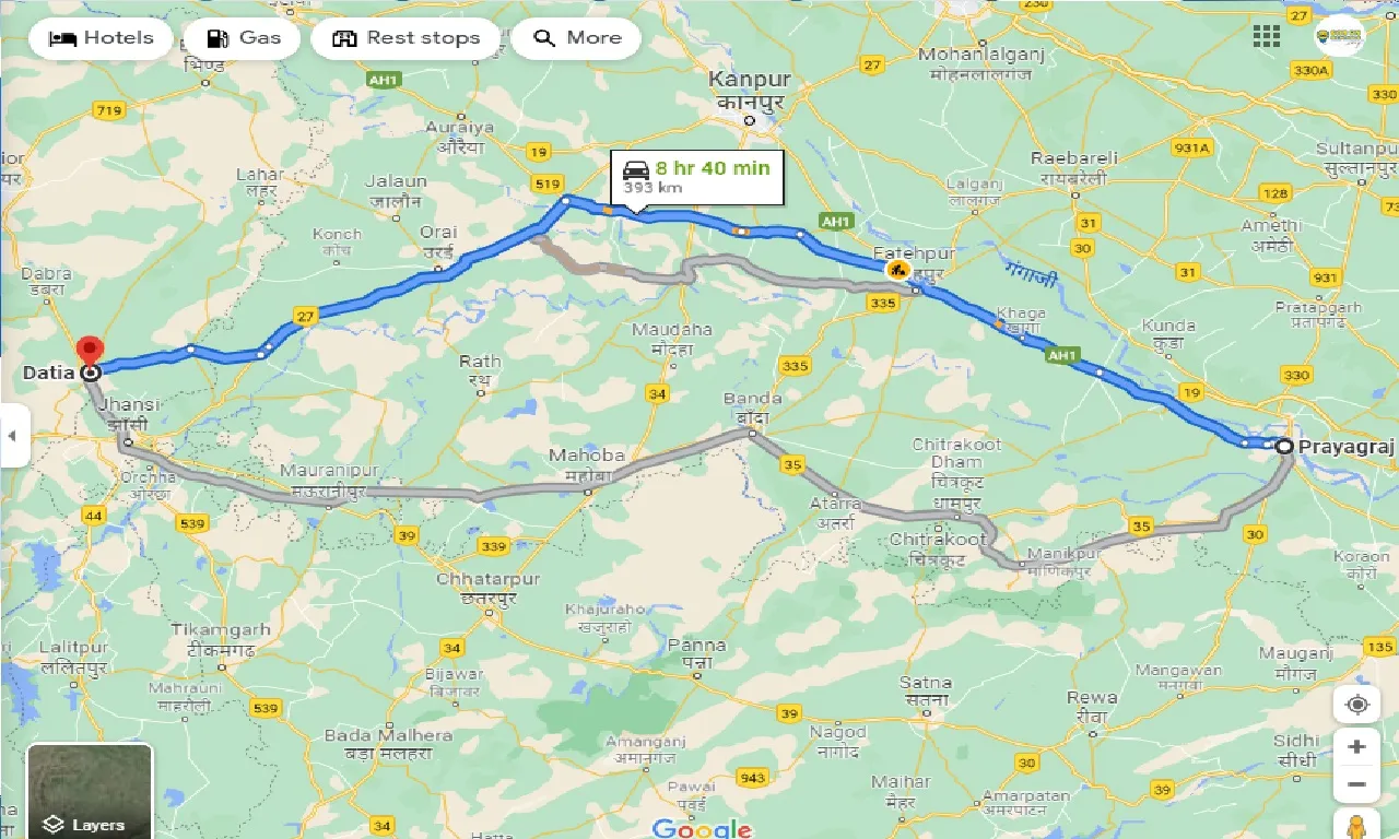 allahabad-to-datia-one-way