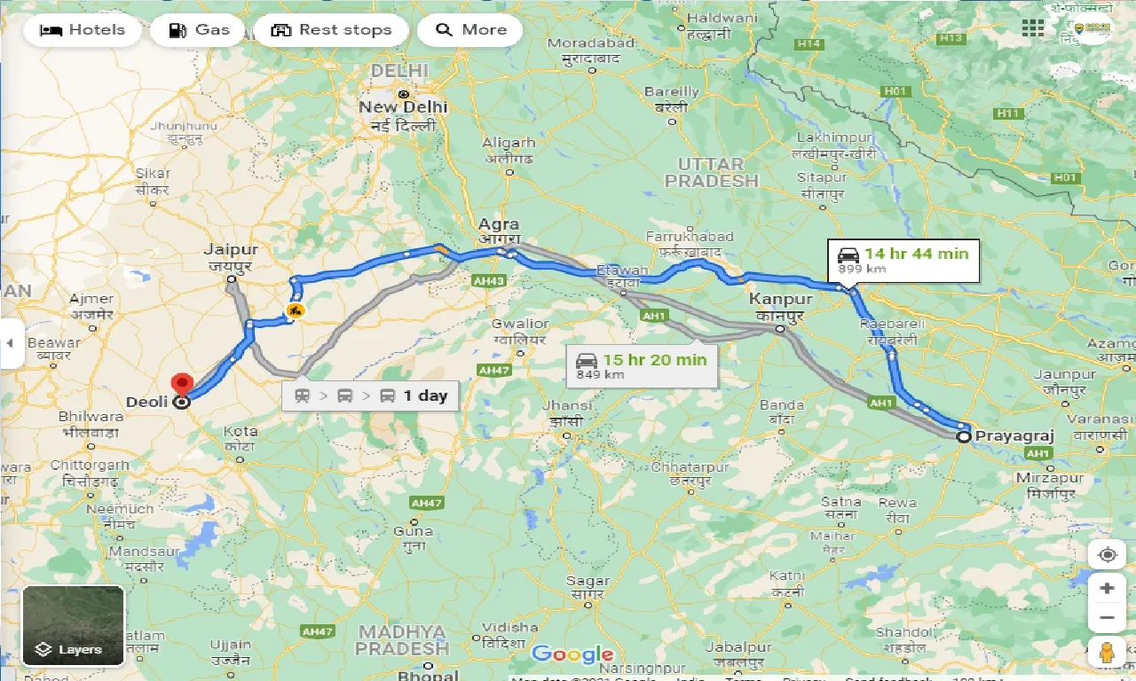 allahabad-to-deoli-one-way