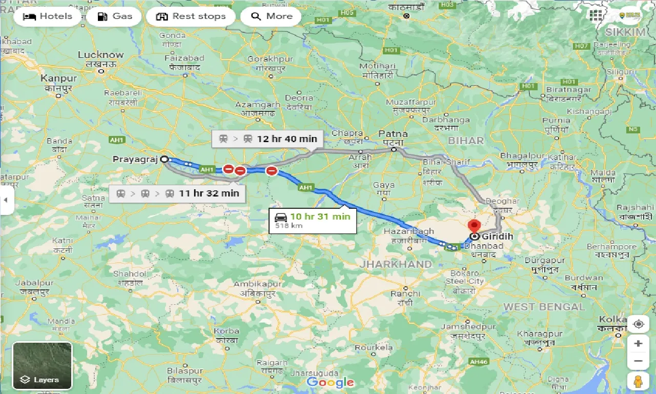 allahabad-to-giridih-taxi