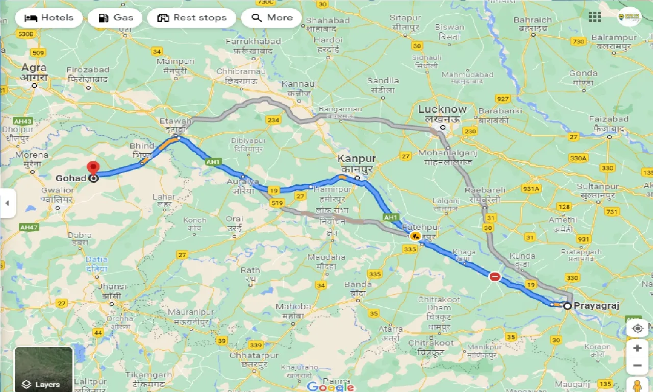 allahabad-to-gohad-one-way