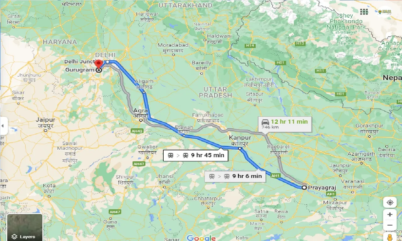 allahabad-to-gurugram-one-way