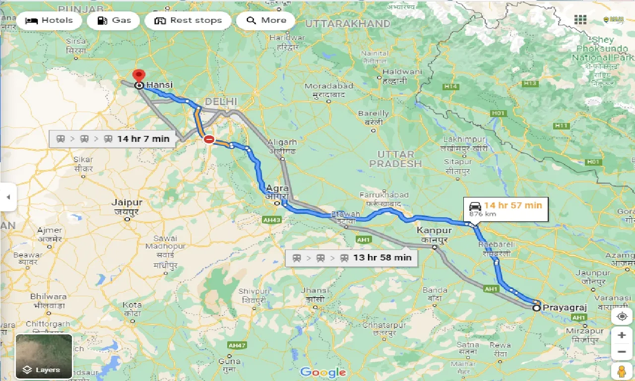 allahabad-to-hansi-taxi
