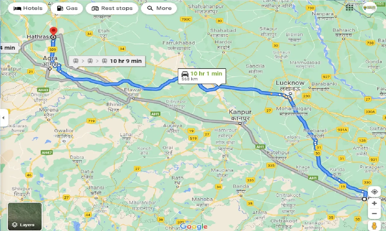 allahabad-to-hathras-taxi