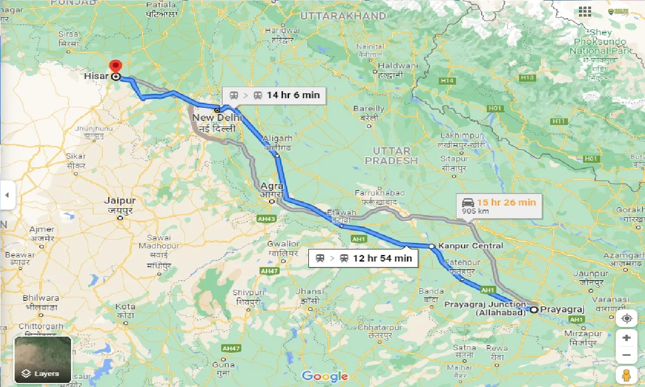 allahabad-to-hisar-one-way