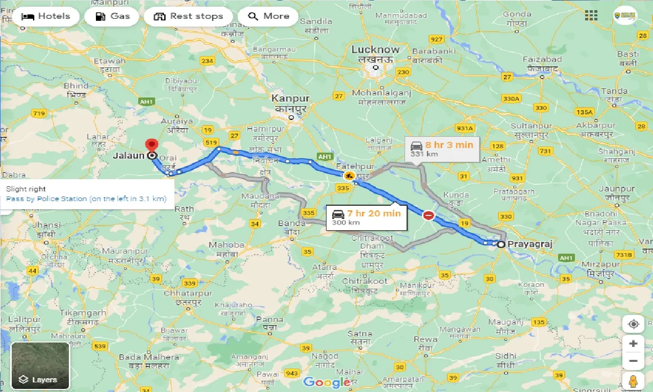 allahabad-to-jalaun-one-way