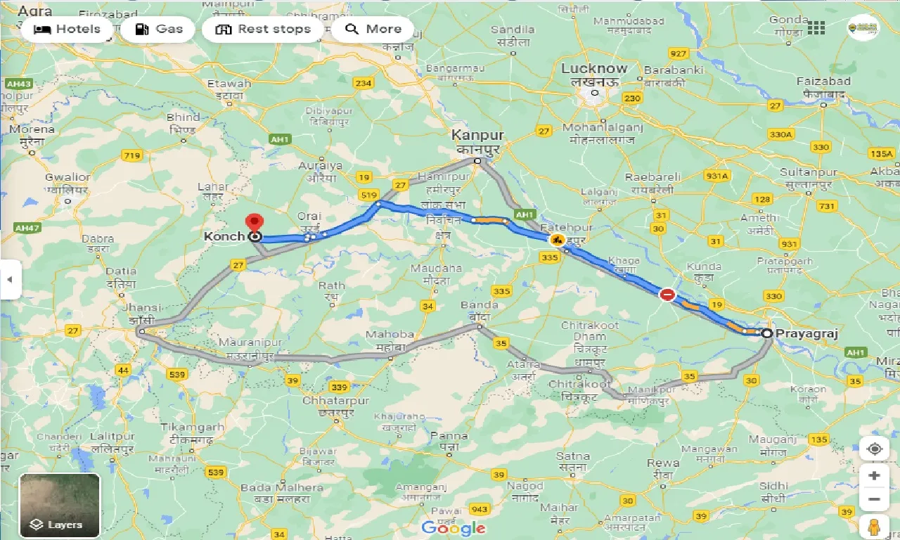 allahabad-to-konch-one-way