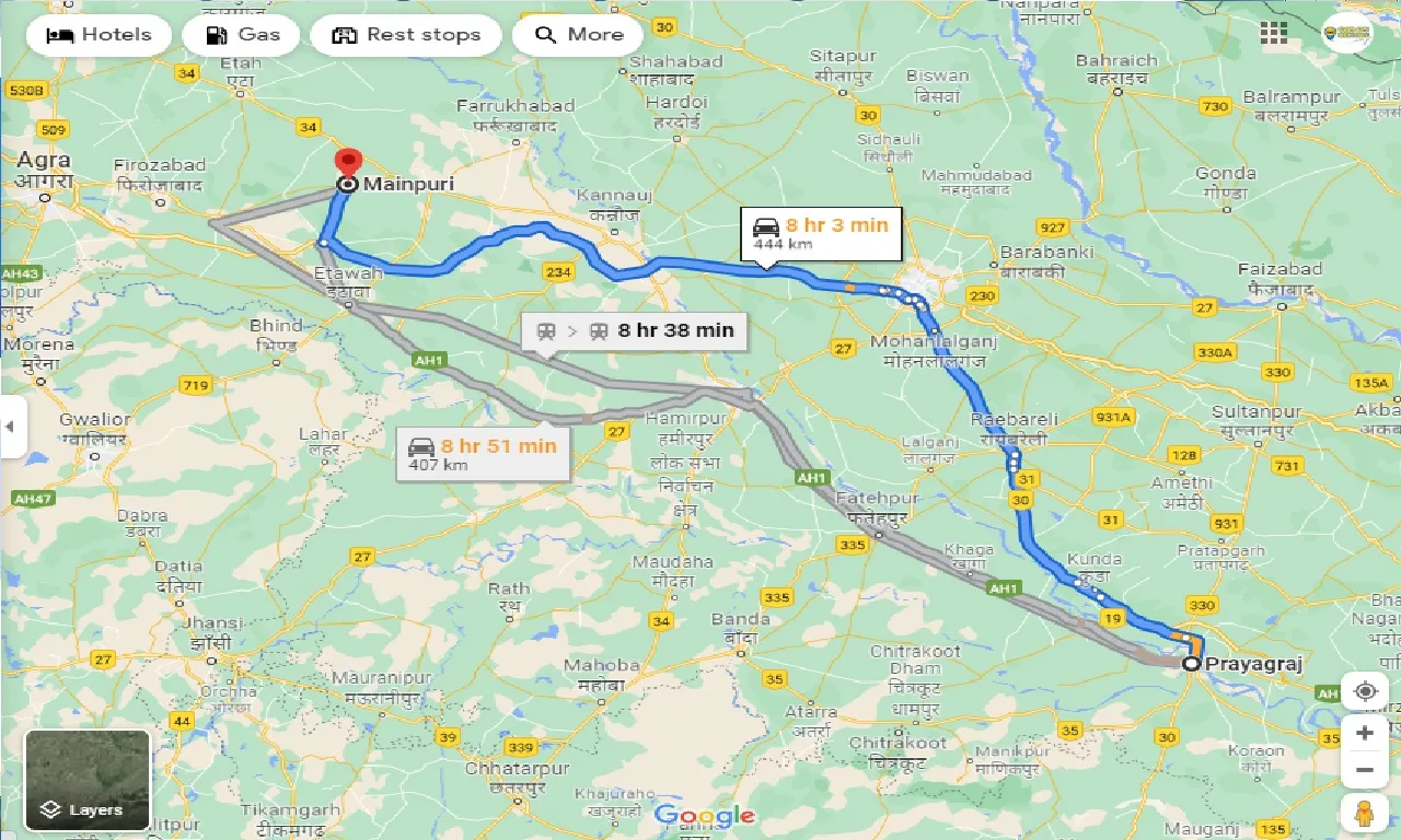 allahabad-to-mainpuri-one-way