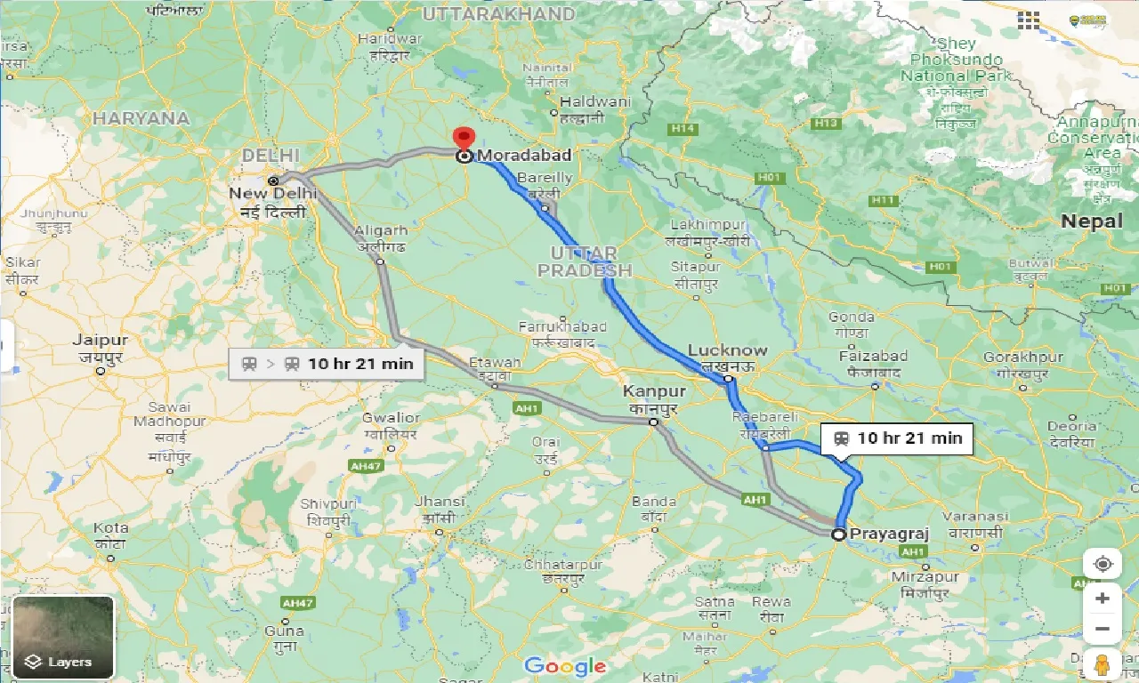 allahabad-to-moradabad-one-way