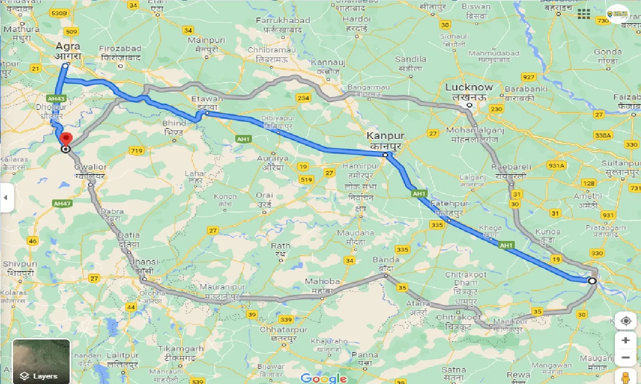 allahabad-to-morena-taxi