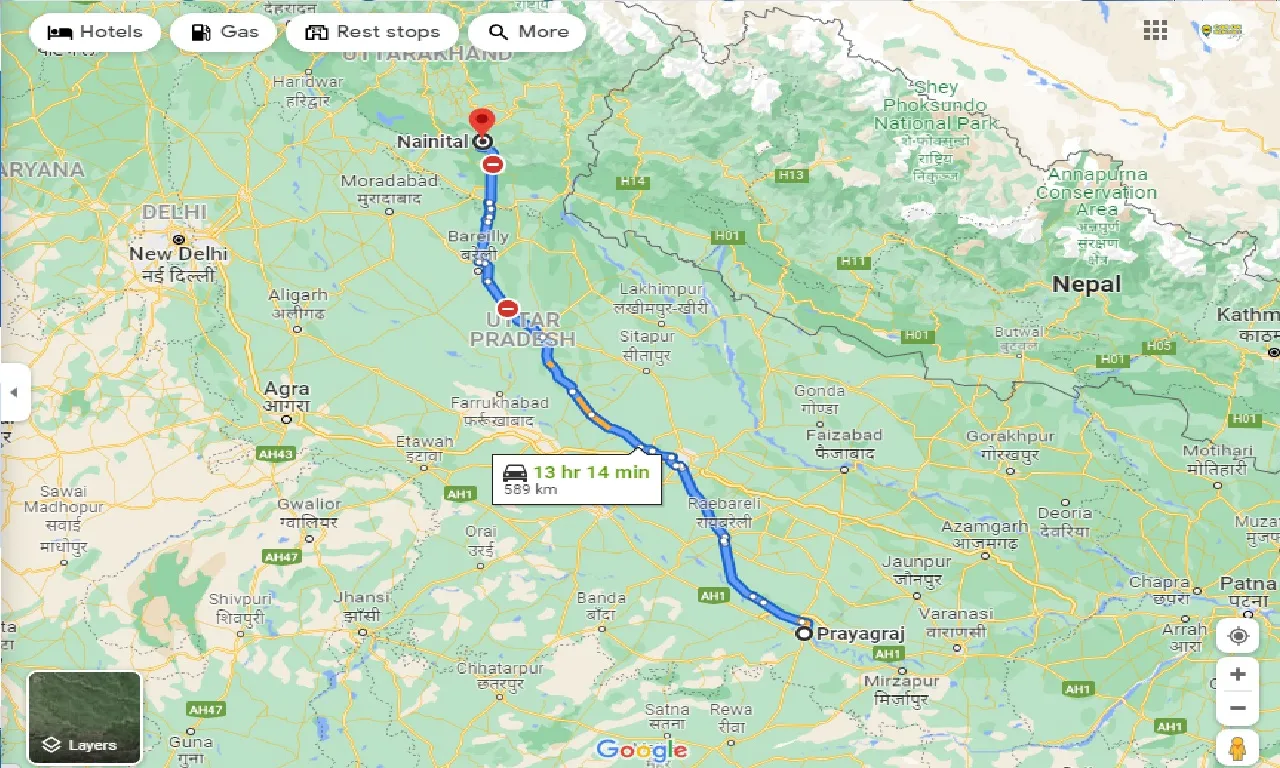 allahabad-to-nainital-taxi