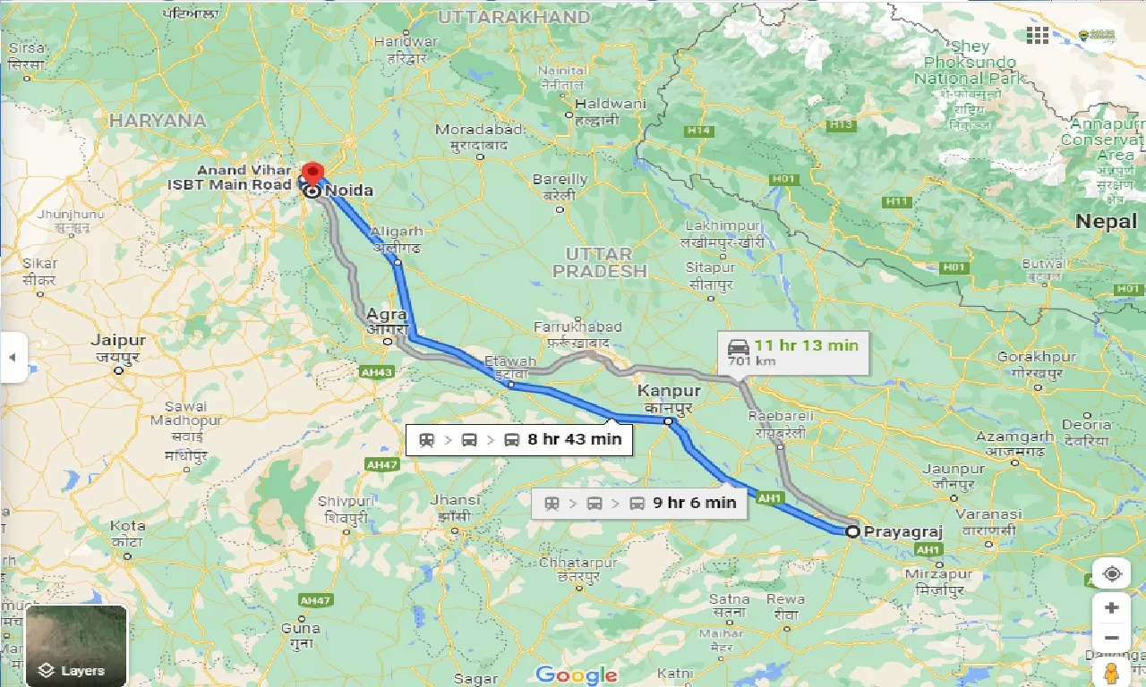 allahabad-to-noida-taxi