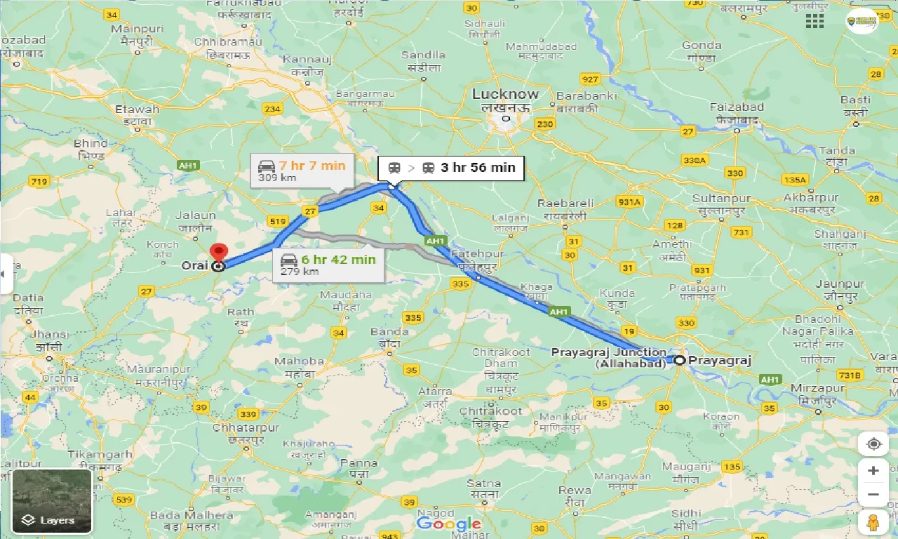 allahabad-to-orai-one-way