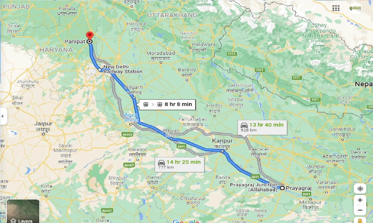 allahabad-to-panipat-taxi