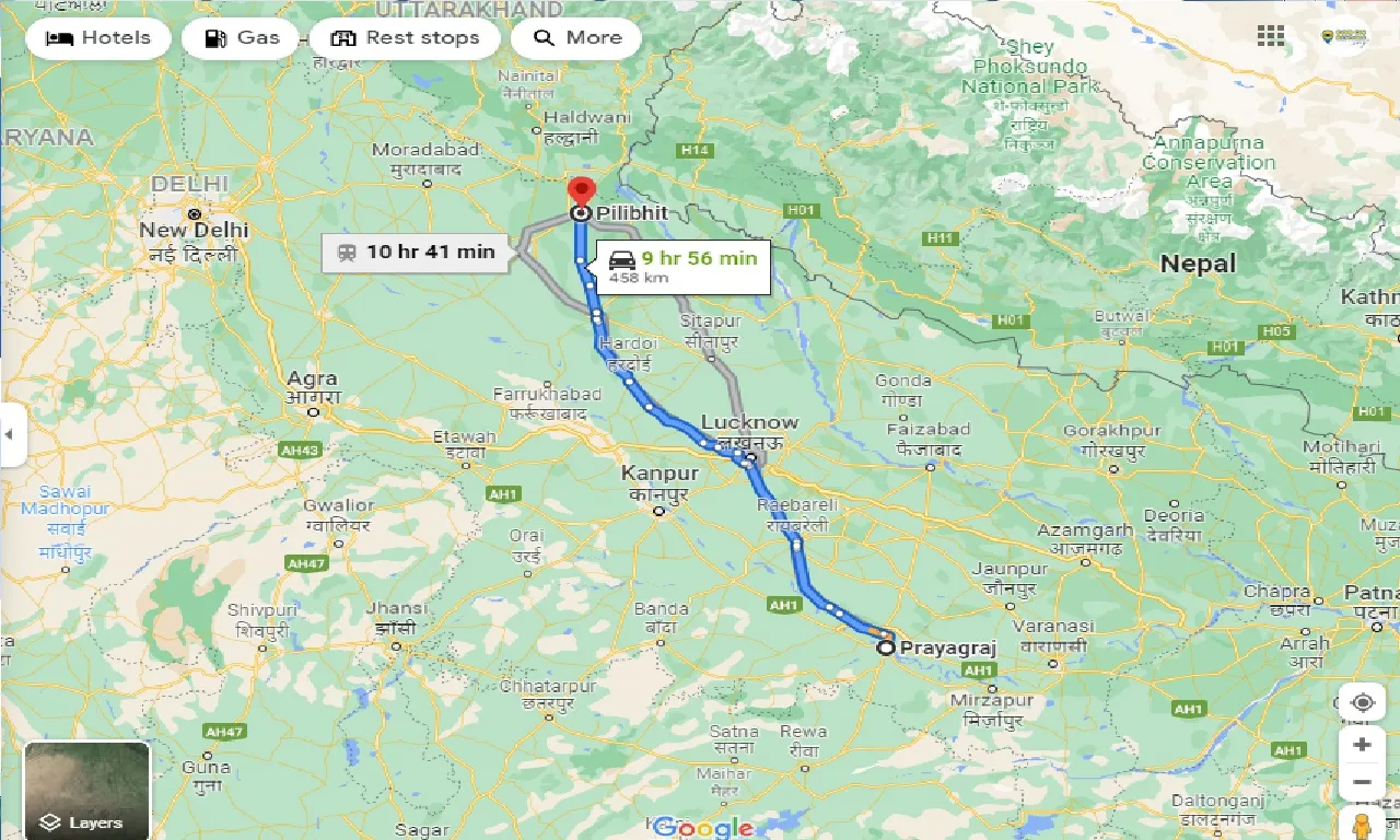 allahabad-to-pilibhit-one-way