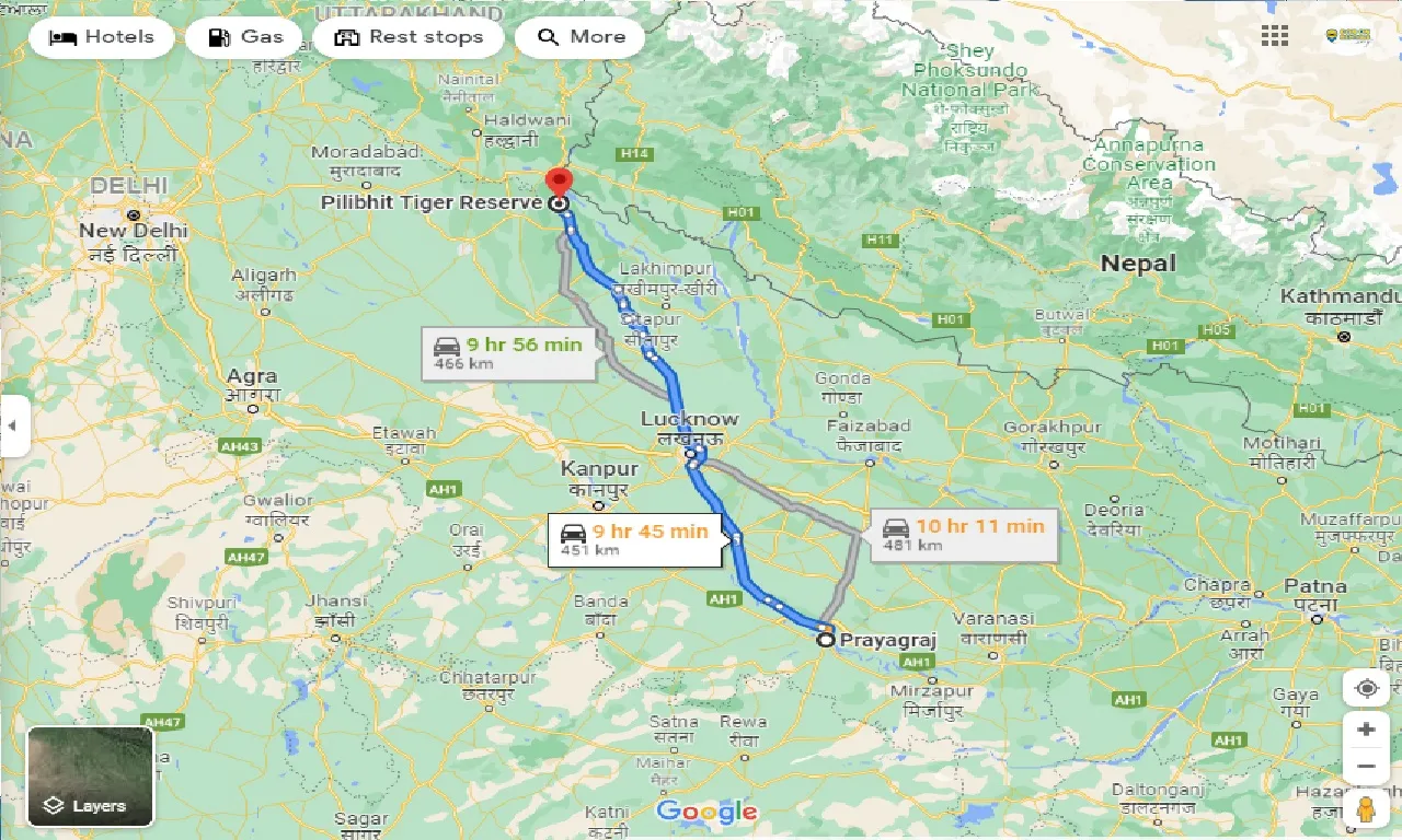 allahabad-to-pilibhit-tiger-reserve-taxi