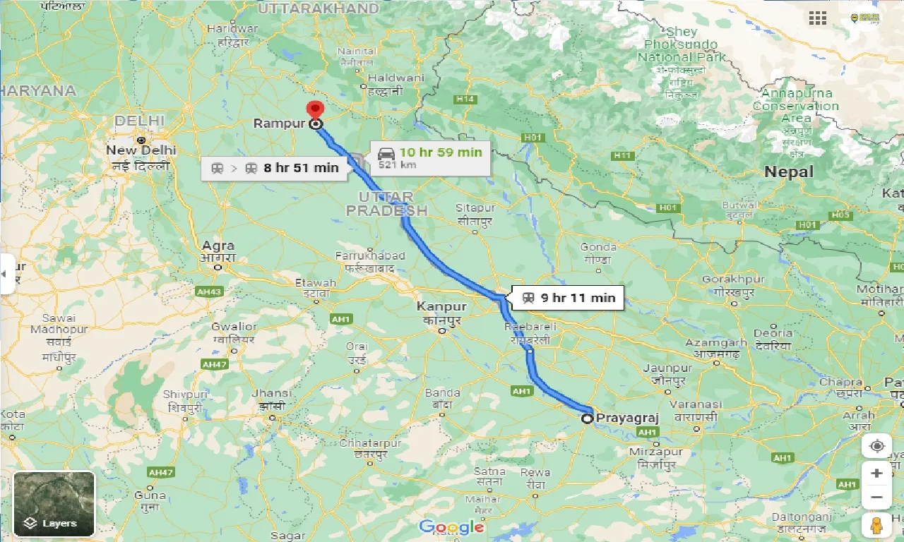 allahabad-to-rampur-one-way
