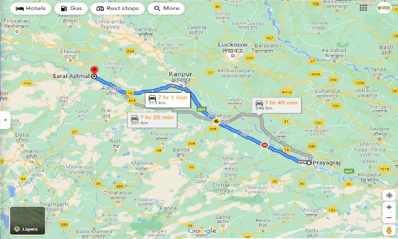 allahabad-to-sarai-ajitmal-one-way