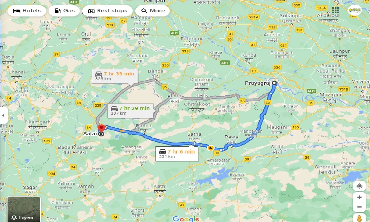 allahabad-to-satai-one-way
