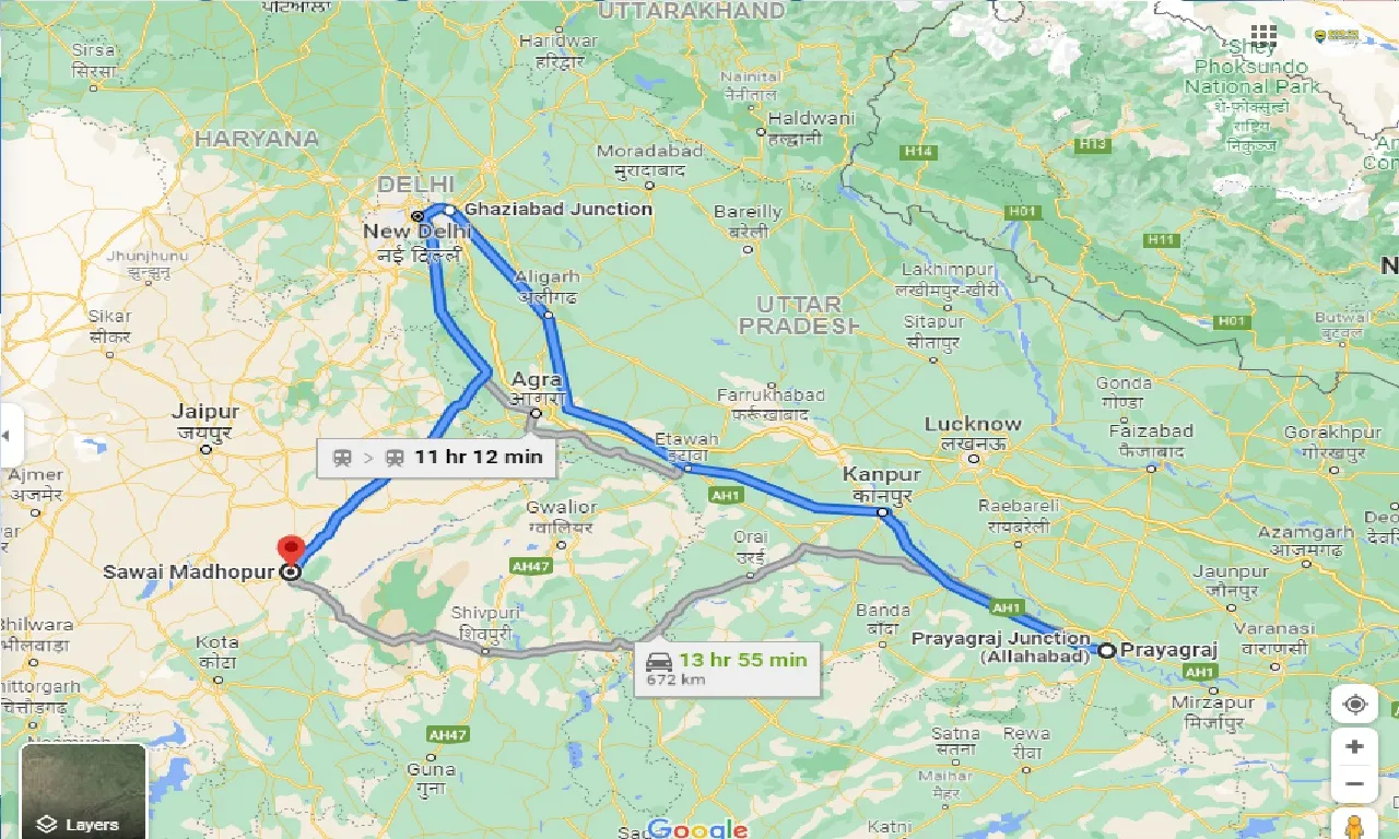 allahabad-to-sawai-madhopur-one-way