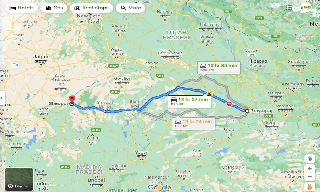 allahabad-to-sheopur-one-way