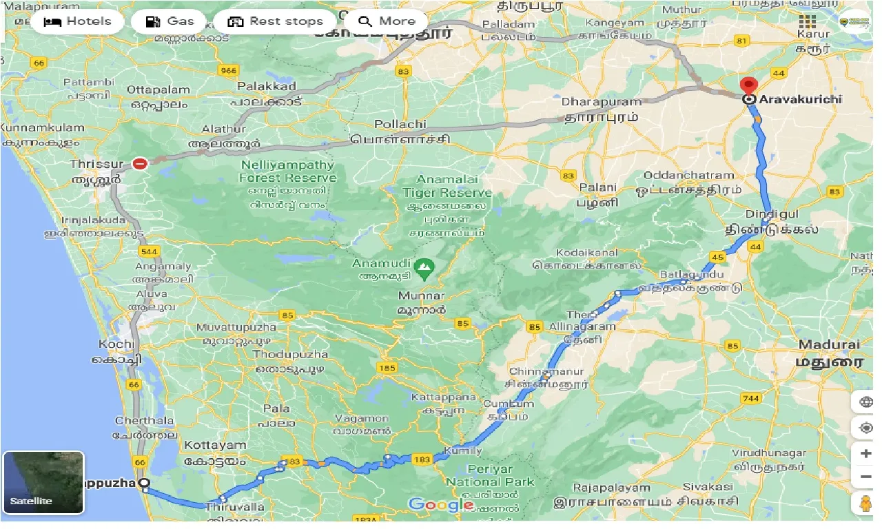 alleppe-to-aravakurichi-one-way