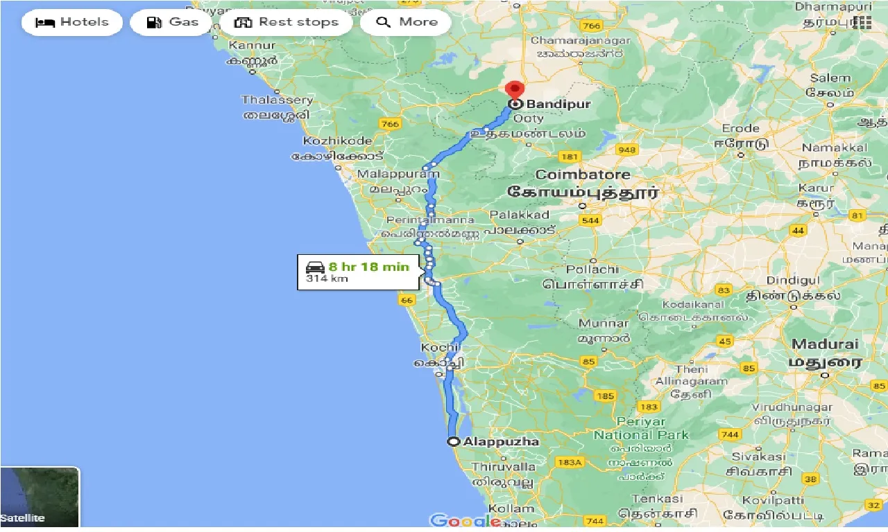 alleppe-to-bandipur-tiger-reserve-and-national-park-one-way