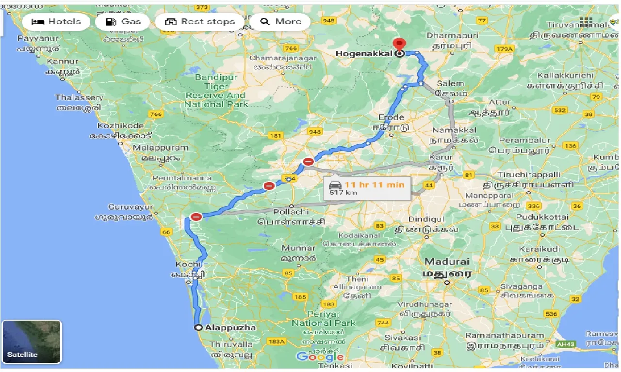 alleppe-to-hogenakkal-taxi