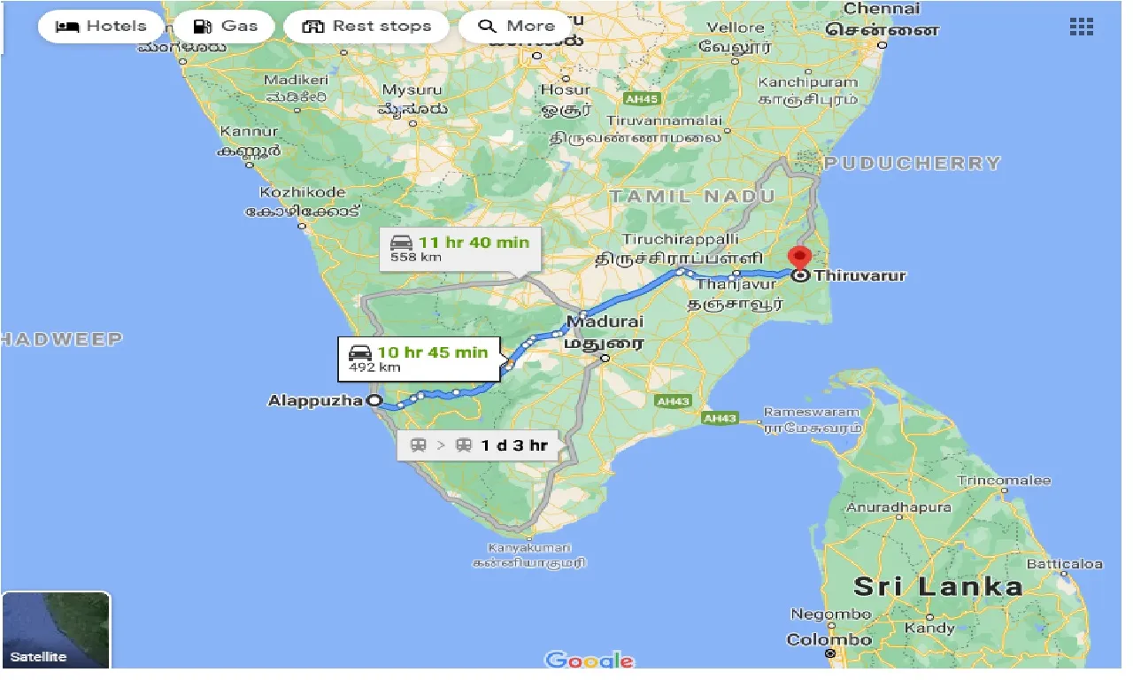 alleppe-to-thiruvarur-one-way