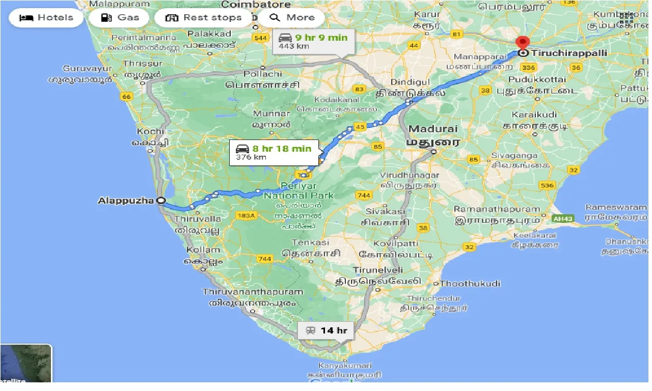 alleppe-to-tiruchirappalli-taxi