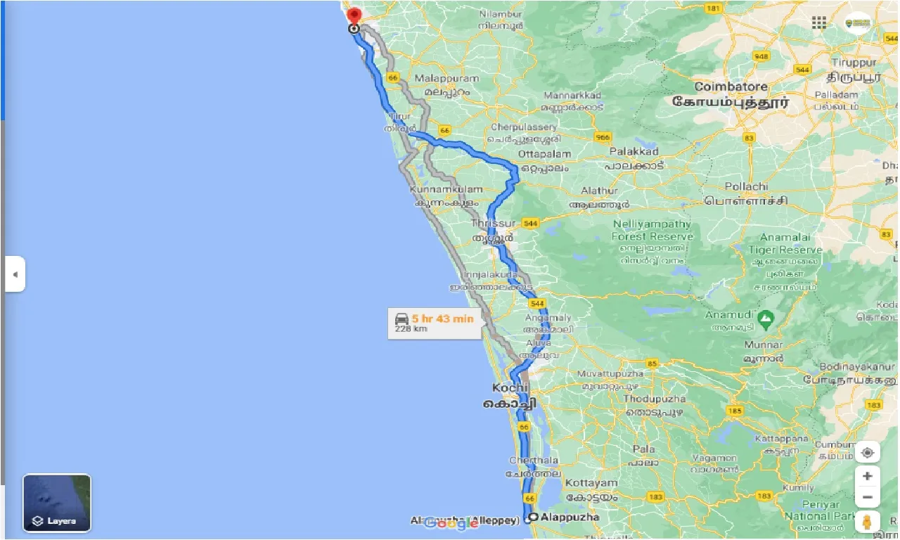 alleppey-to-calicut-one-way