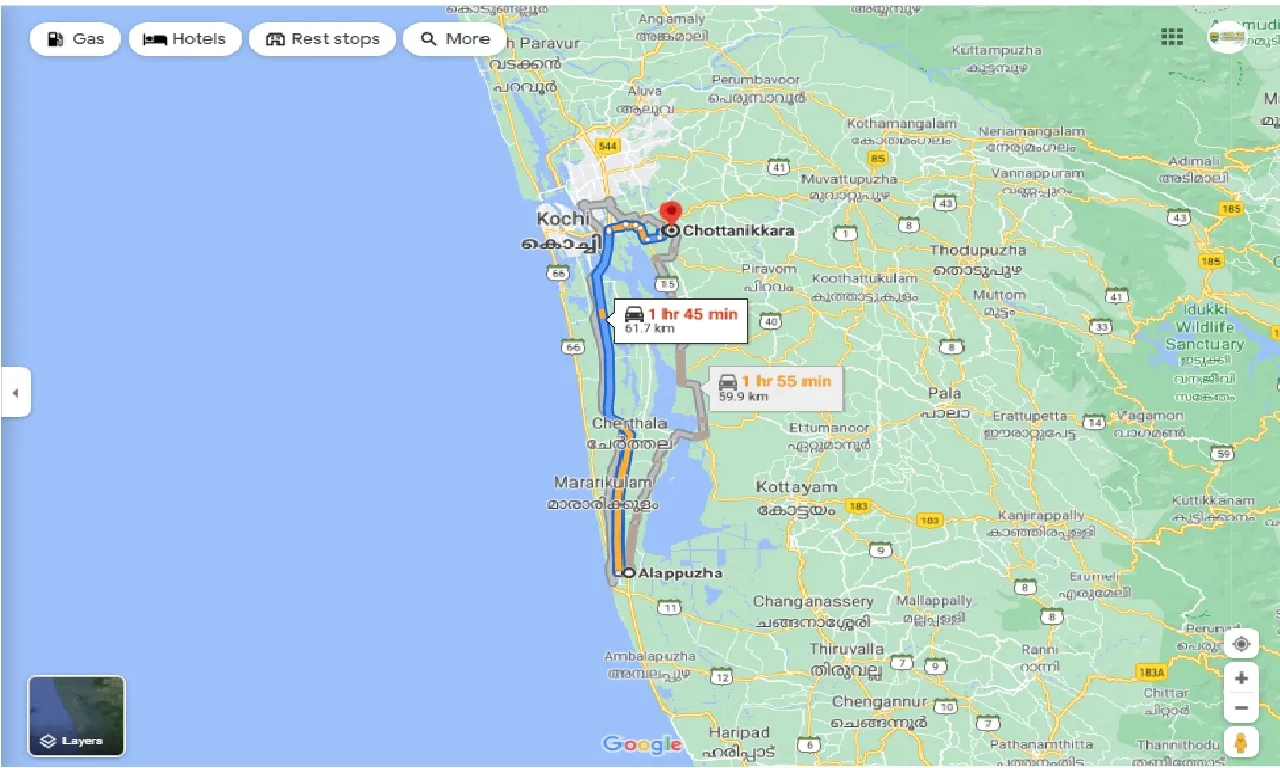 alleppey-to-chottanikkara-round-trip