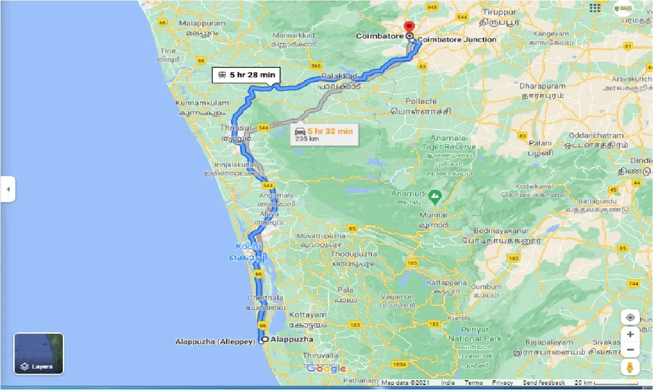 alleppey-to-coimbatore-round-trip