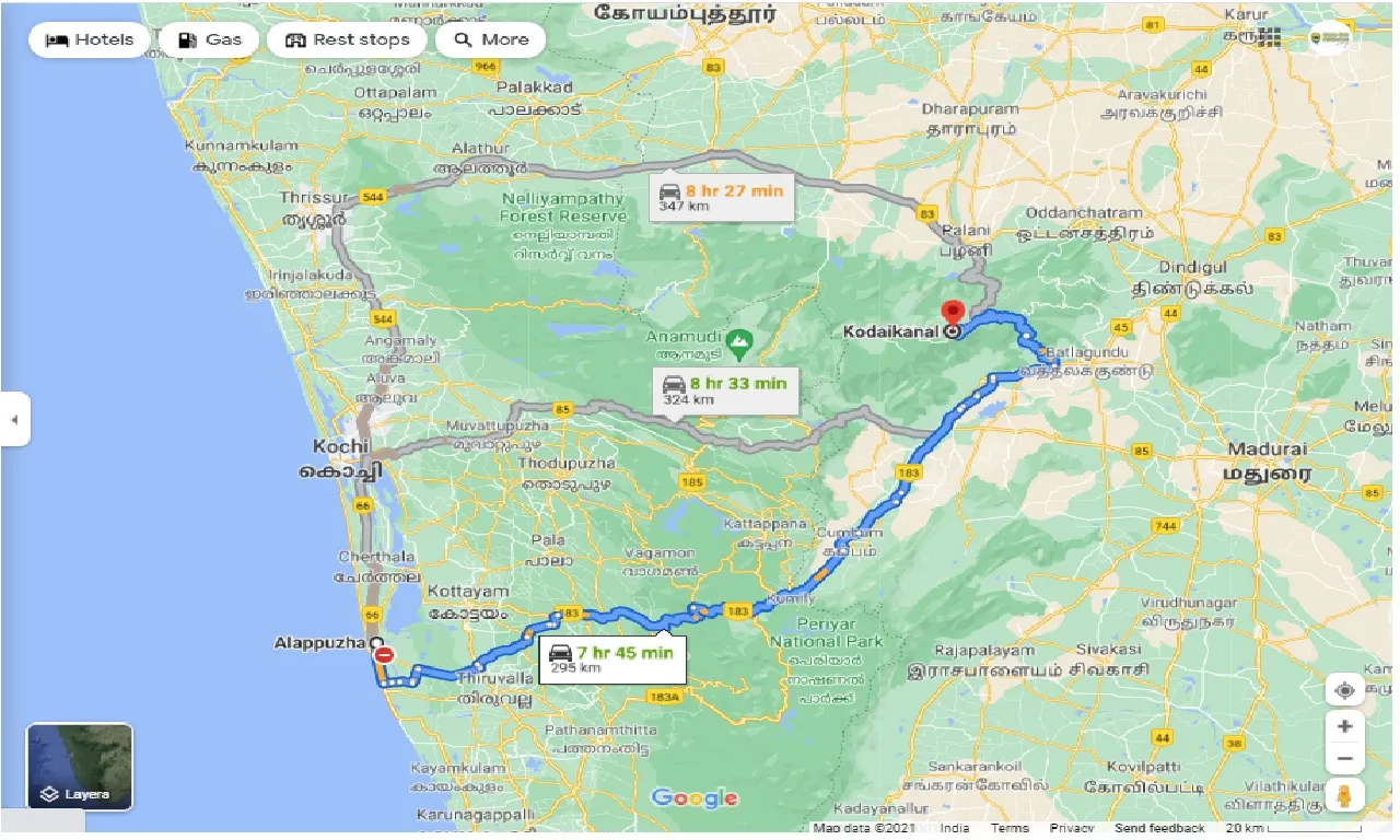 alleppey-to-kodaikanal-one-way