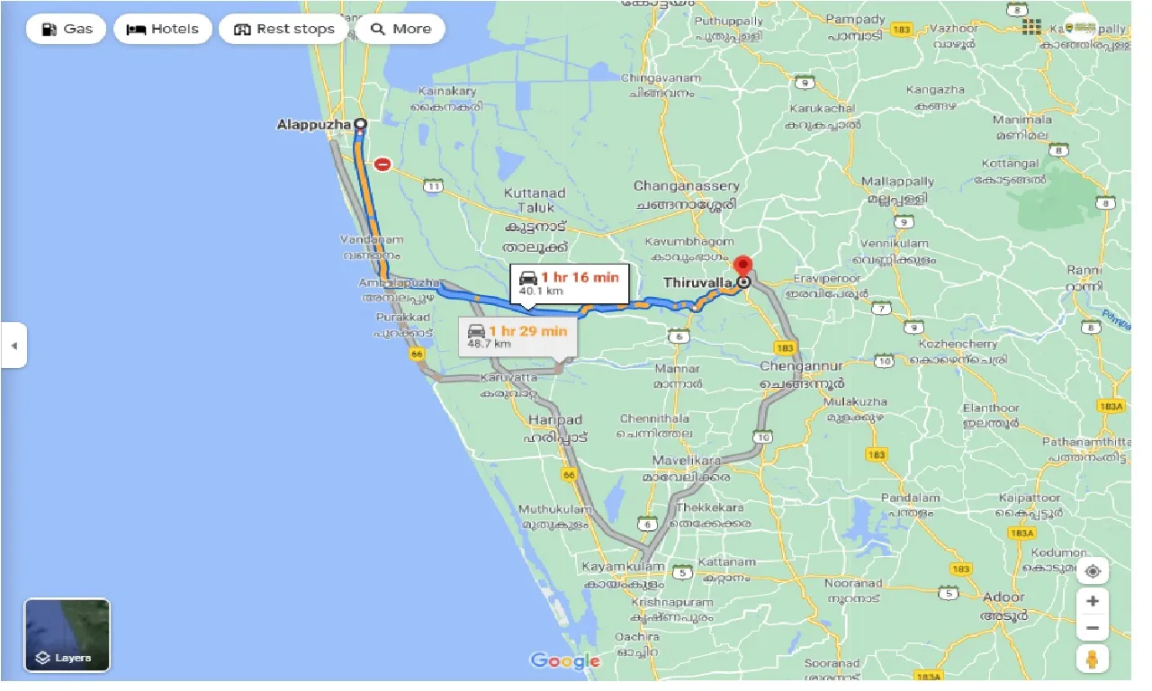 alleppey-to-thiruvalla-round-trip