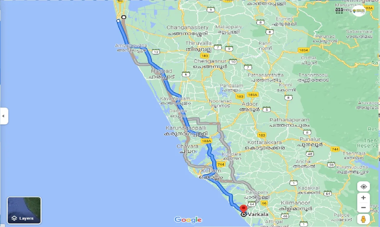 alleppey-to-varkala-one-way