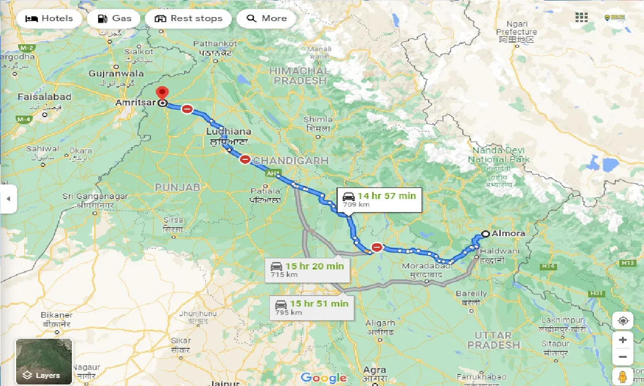 almora-to-amritsar-taxi