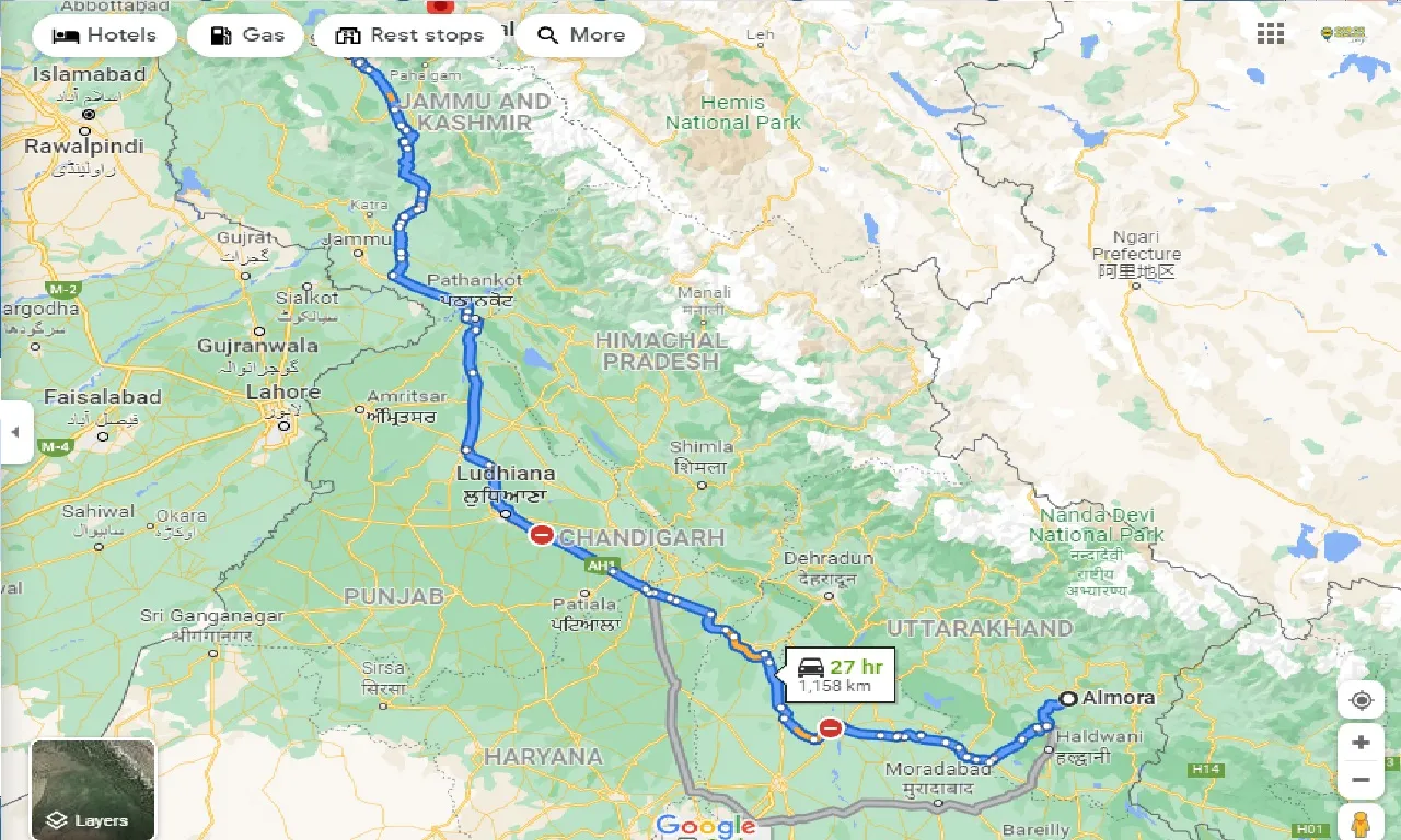 almora-to-baltal-one-way