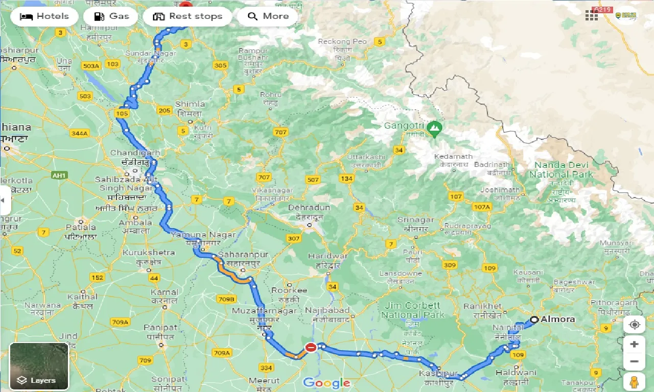 almora-to-bhuntar-taxi
