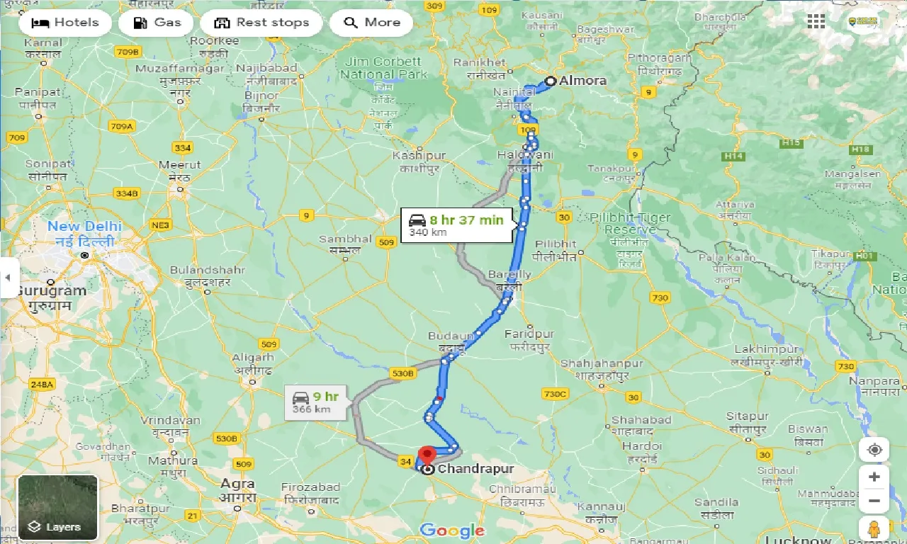 almora-to-chandrapur-taxi